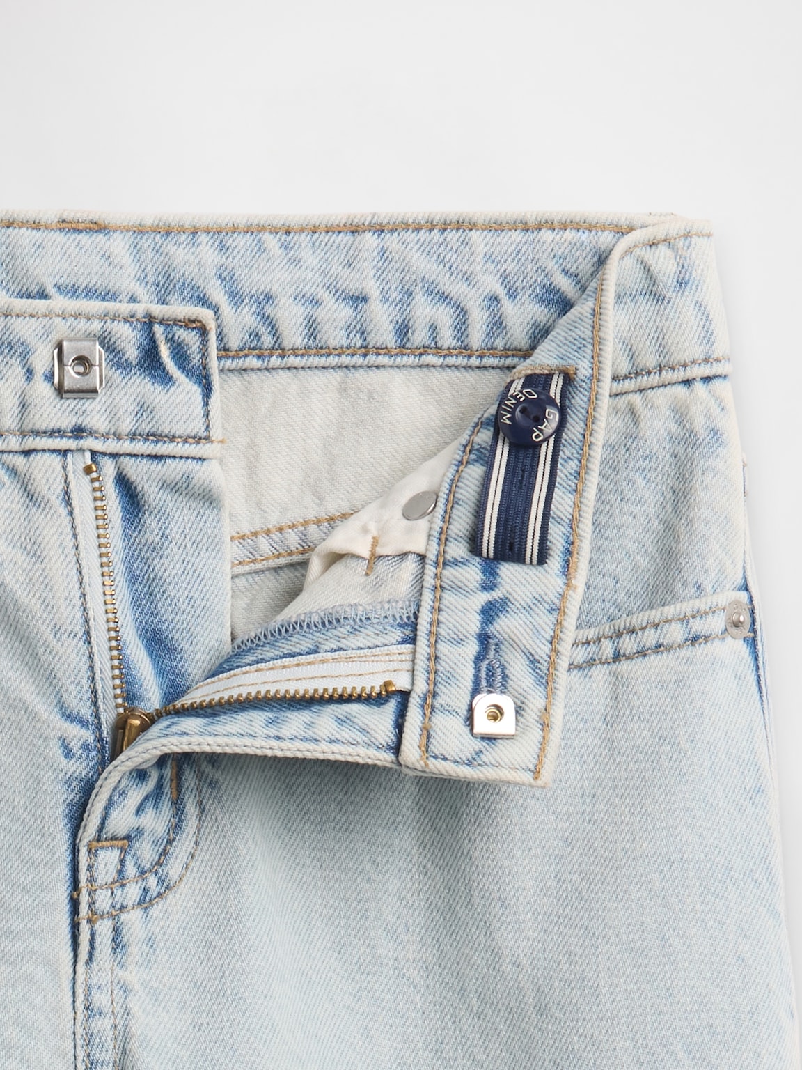 Kids High Rise Stride Wide-Leg Ankle Jeans