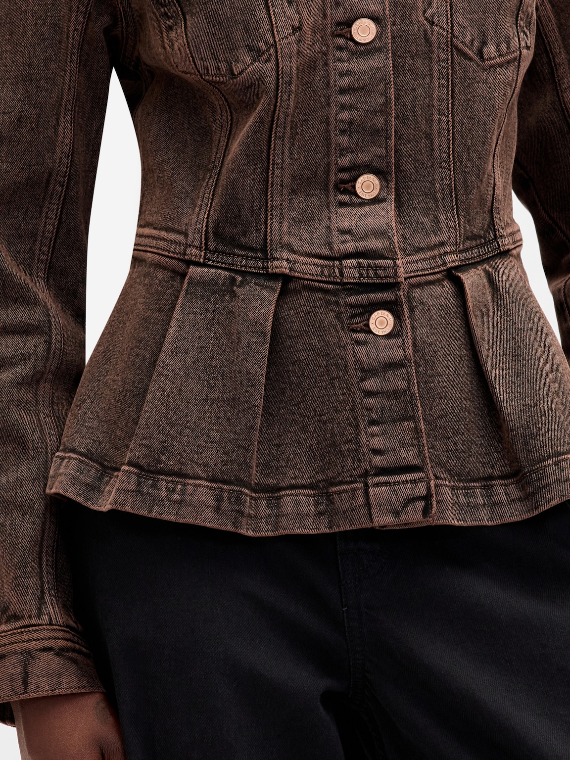 Denim Peplum Jacket
