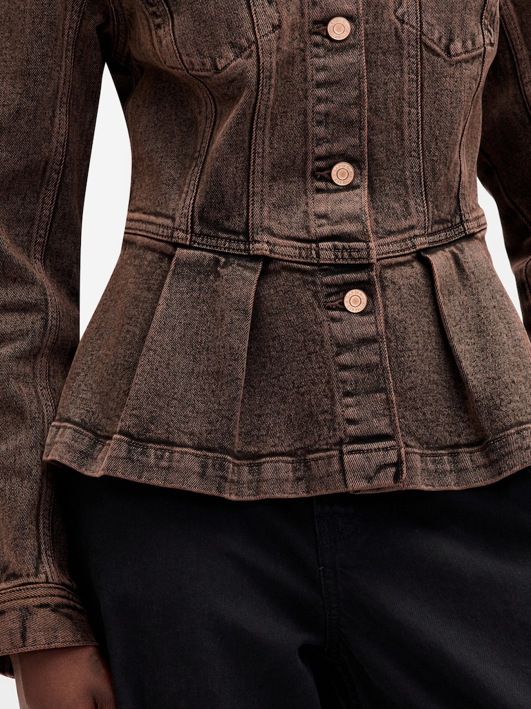 Denim Peplum Jacket