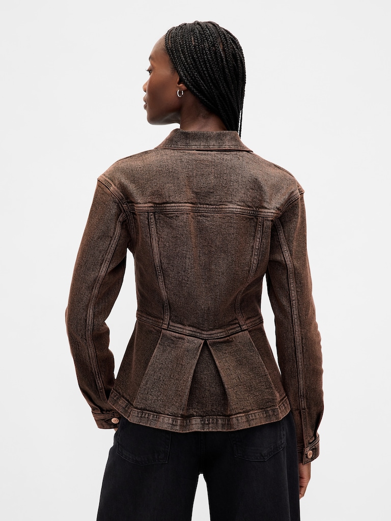 Denim Peplum Jacket