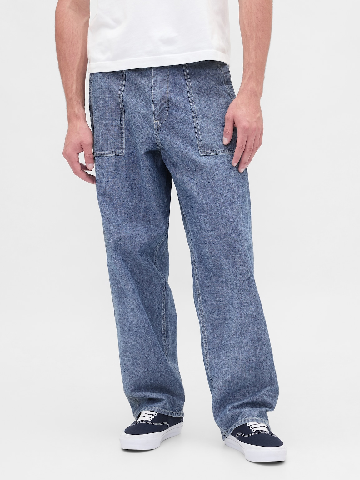 Heavyweight Chambray Baggy Trouser Jeans