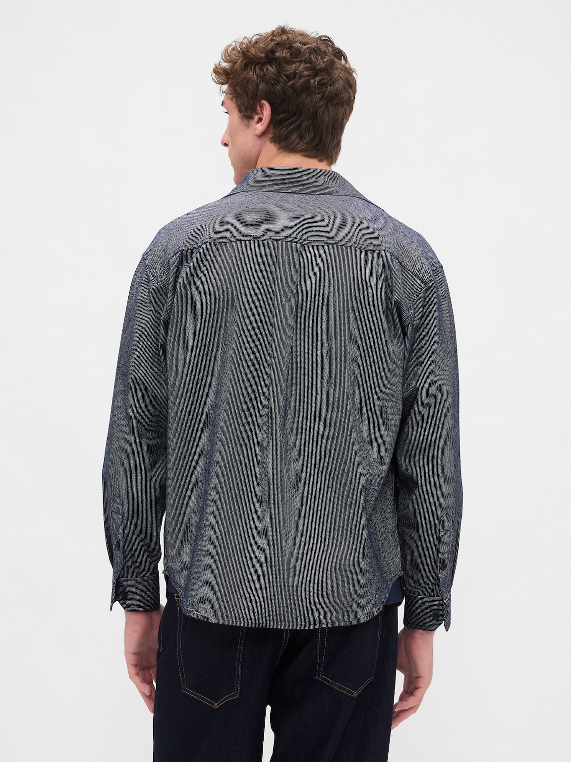 Denim Stripe Big Shirt