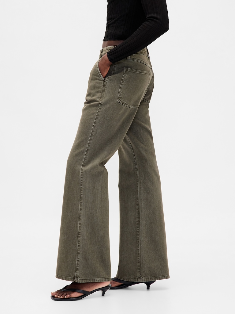 Low Rise Flare Khakis