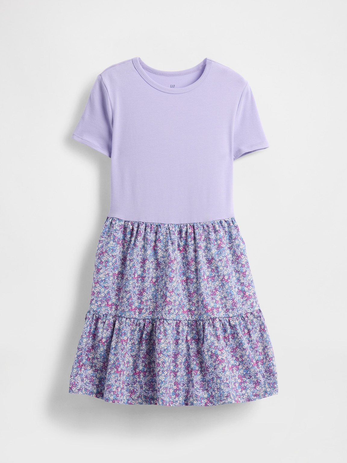 Kids Mixed Media Flounce Dress