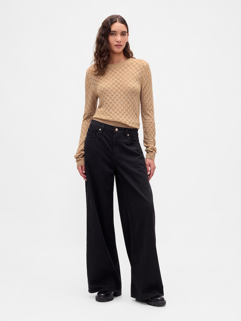 Pointelle Sweater