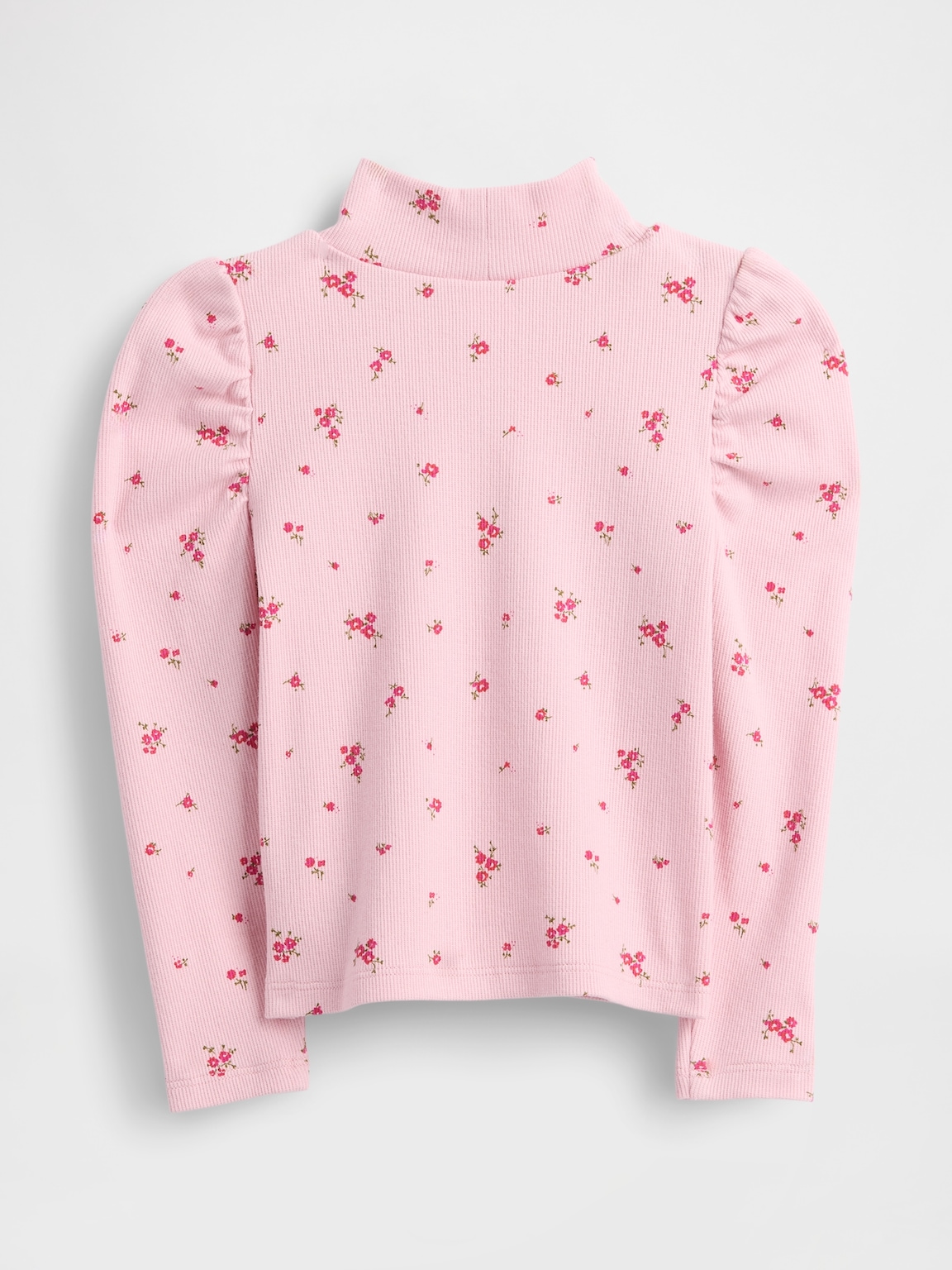 Baby & Toddler Puff-Sleeve Rib Mockneck