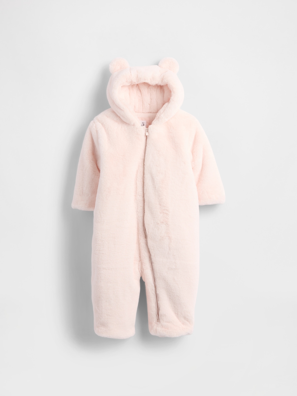 Baby Faux Fur Bear Hooded One-Piece