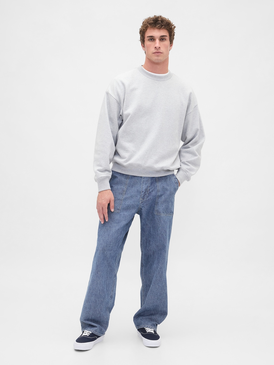 Heavyweight Chambray Baggy Trouser Jeans