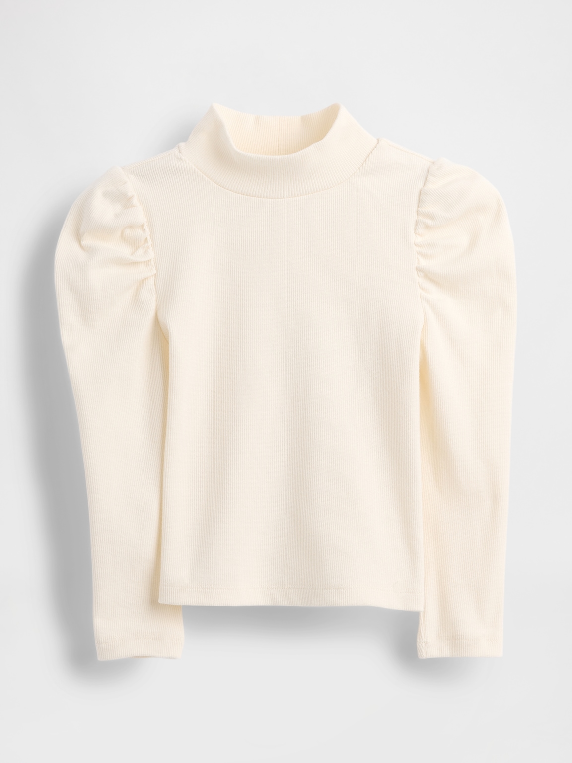 Baby & Toddler Puff-Sleeve Rib Mockneck