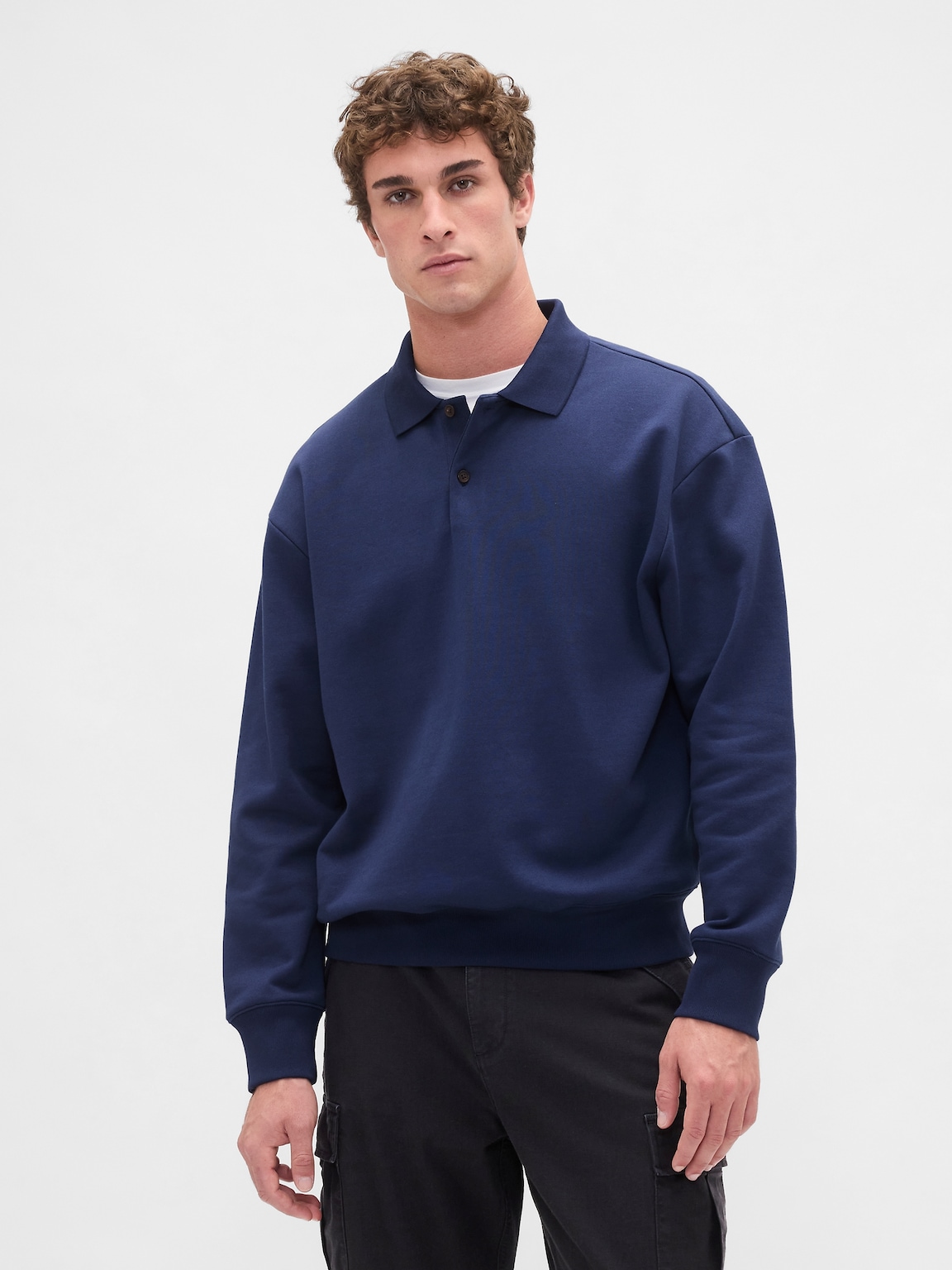 Heavyweight Oversized Polo Sweatshirt