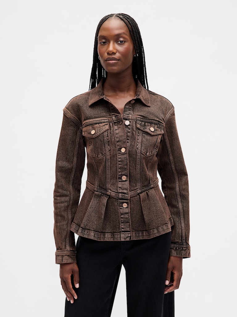 Denim Peplum Jacket