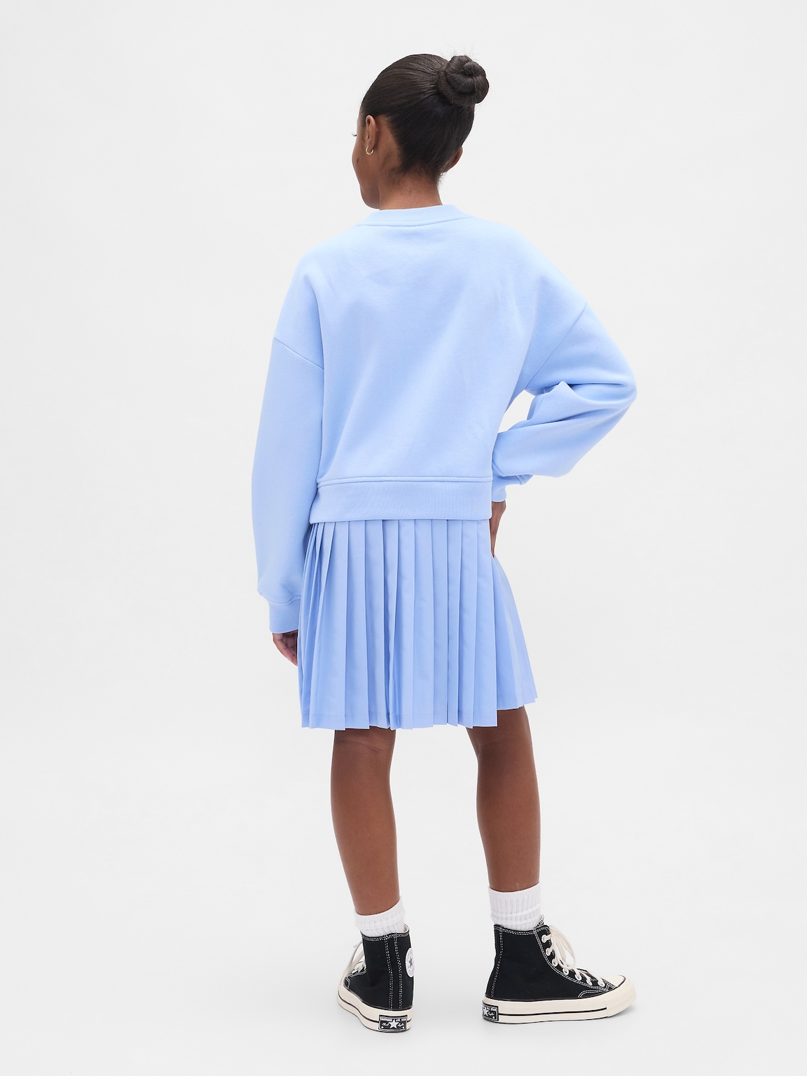Kids VintageSoft Pleated Sweatshirt Dress