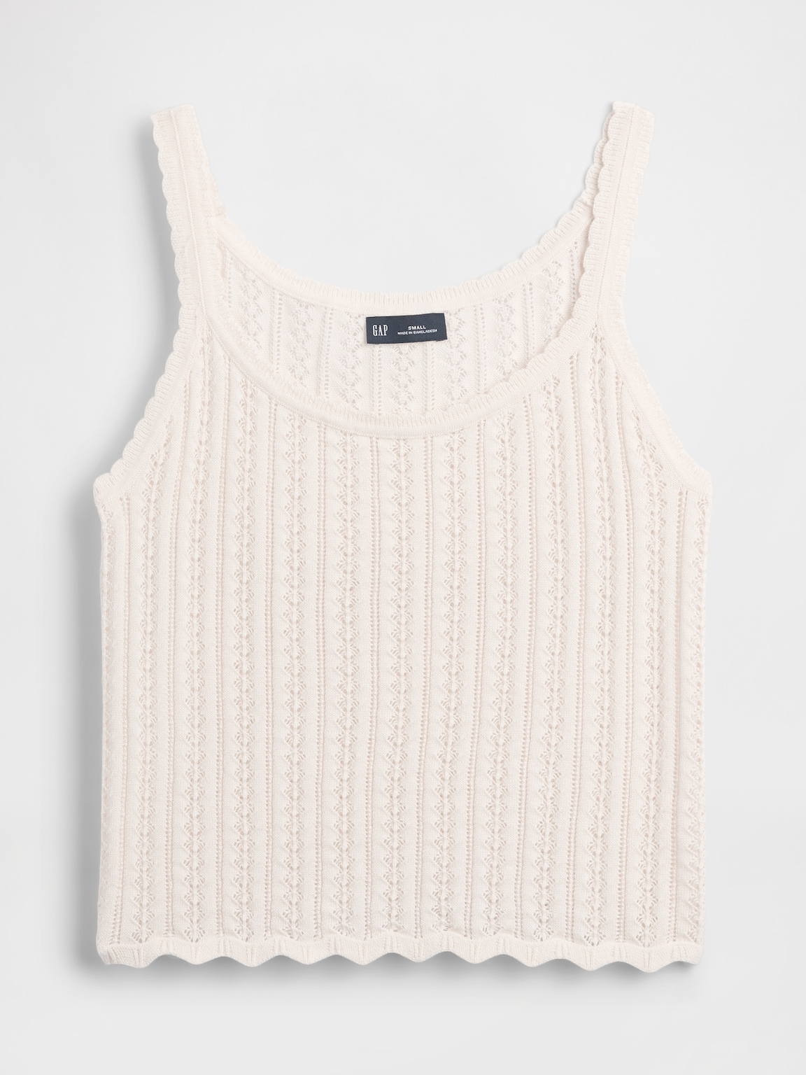 100% Cotton Pointelle Tank Top