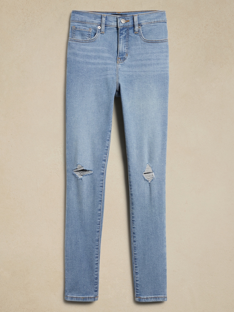 High-Rise Skinny Destructed Jean