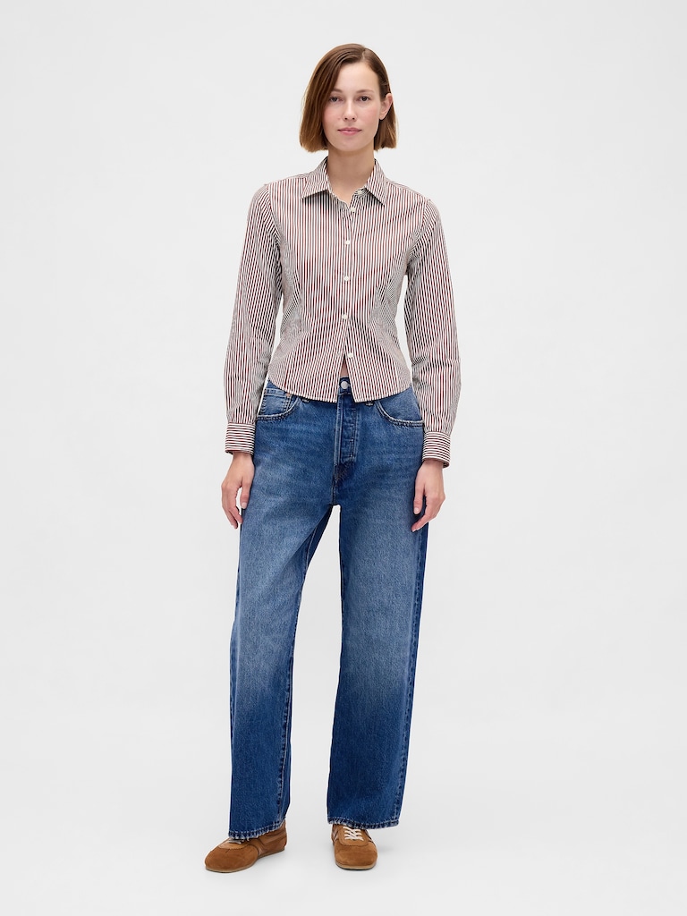 Organic Cotton Fitted Crop Shirt