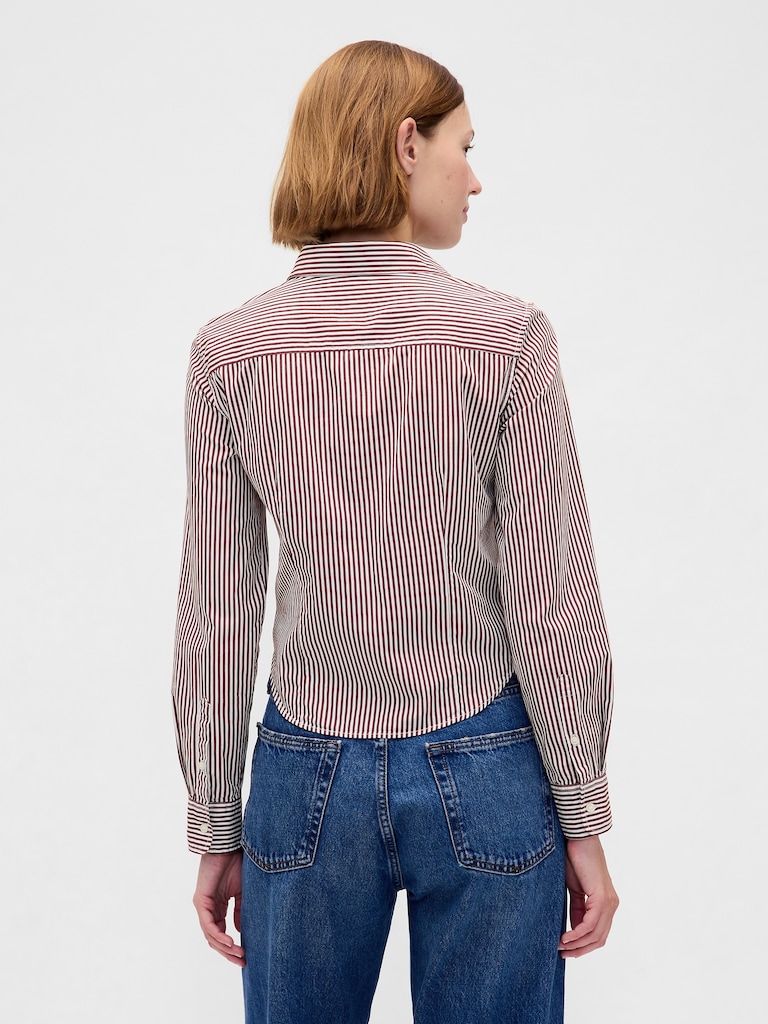 Organic Cotton Fitted Crop Shirt