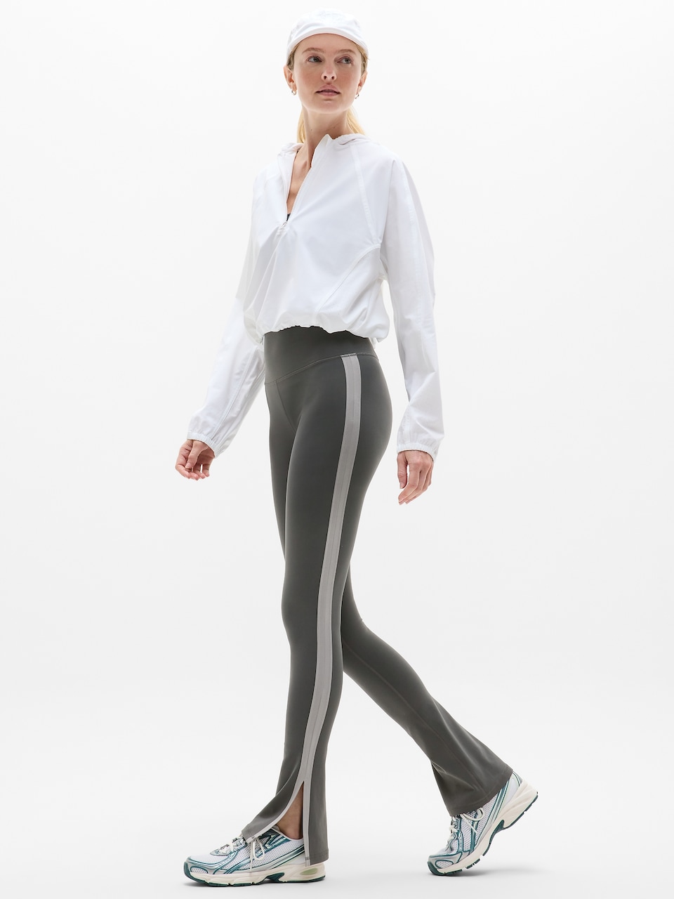 Elation Ultra High Rise Sport Stripe Split Slim Flare
