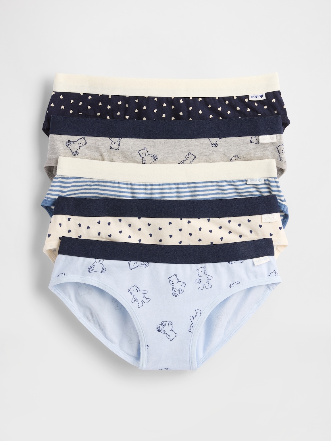 Kids Organic Stretch Cotton Bikini Briefs (5-Pack)