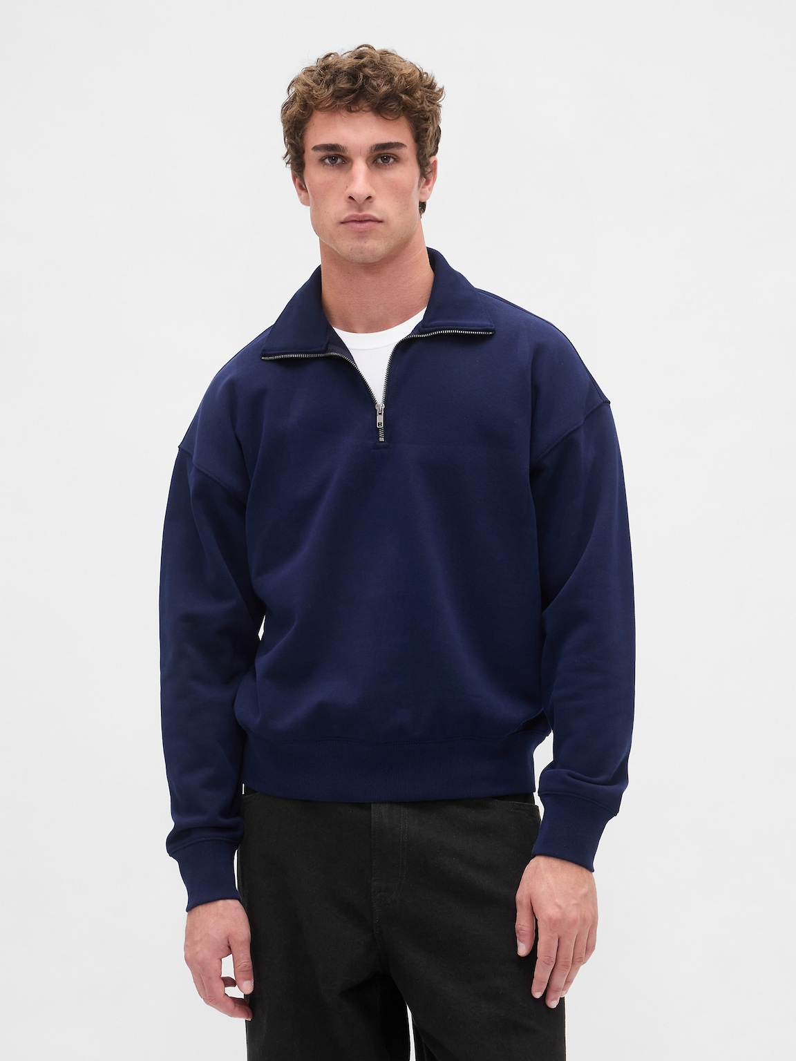 Heavyweight Oversized Quarter-Zip Pullover