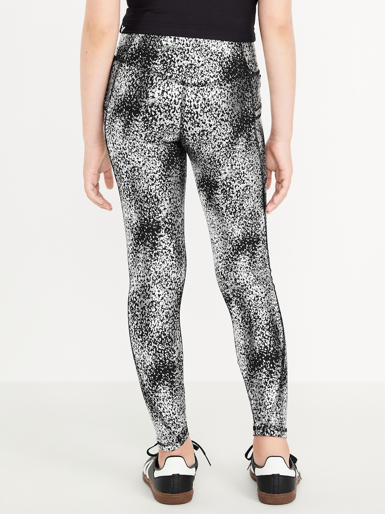 High-Waisted PowerSoft 7/8-Length Side-Pocket Leggings for Girls