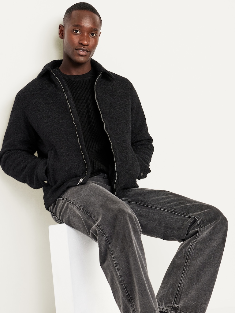Crew-Neck Shaker-Stitch Sweater