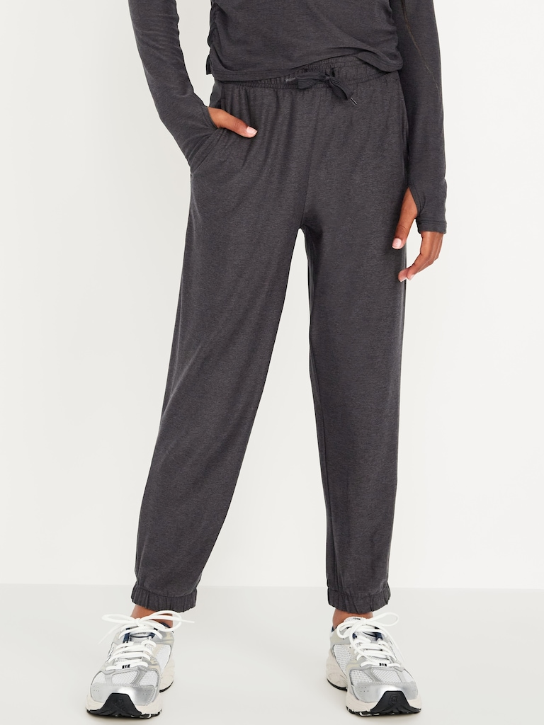 CloudMotion High-Waisted Jogger Sweatpants for Girls