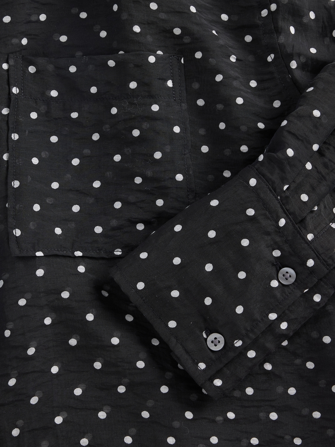 Sheer Straight-Hem Crop Shirt