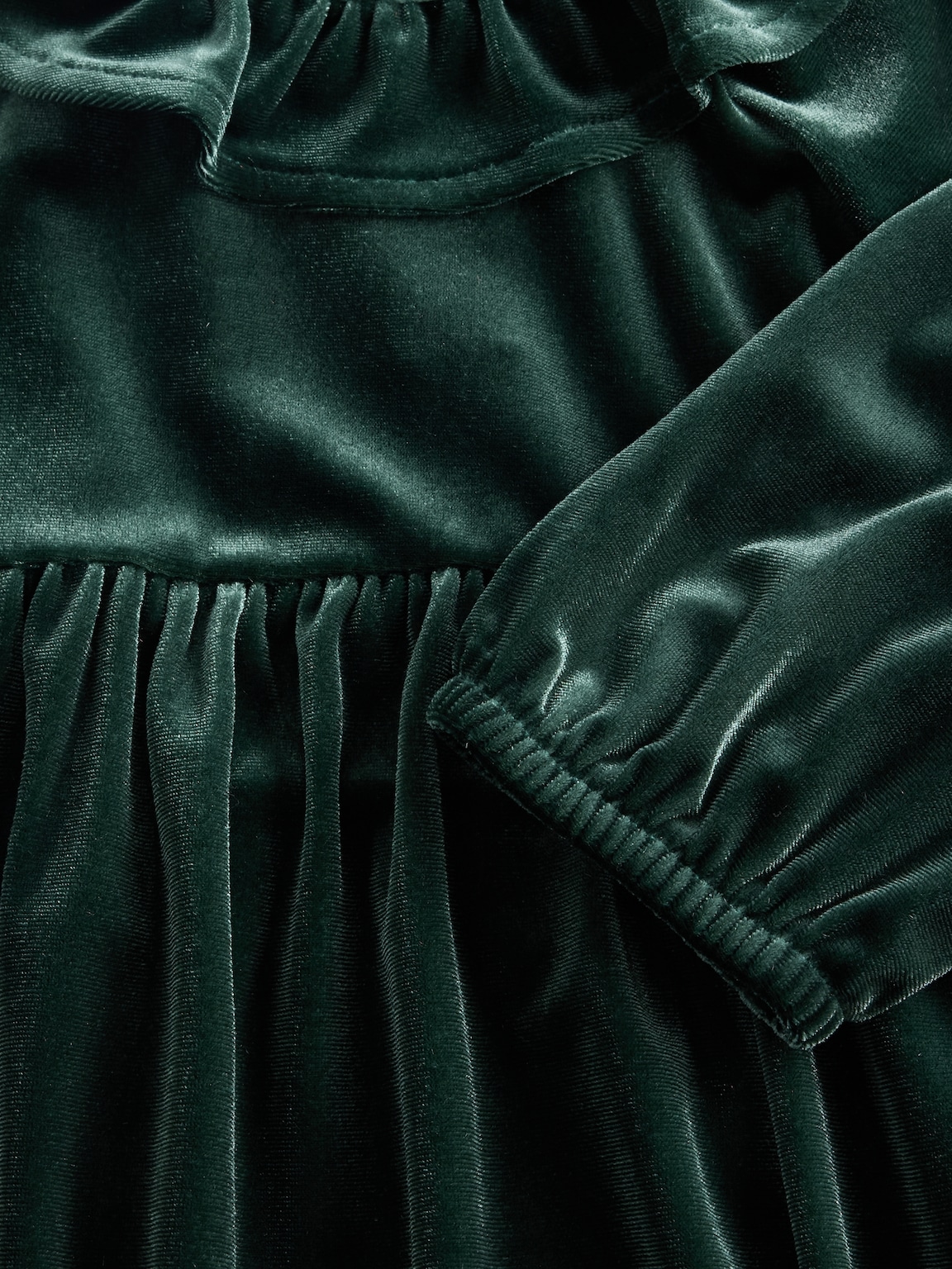 Baby & Toddler Velour Ruffle Collar Dress