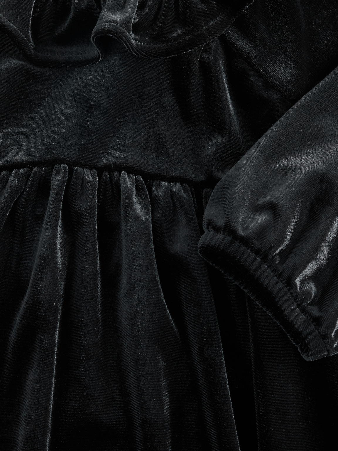 Baby & Toddler Velour Ruffle Collar Dress