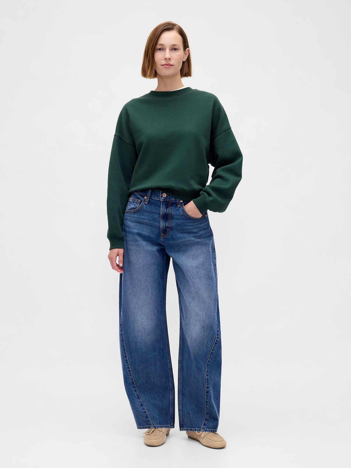 VintageSoft Wedge Crewneck Sweatshirt