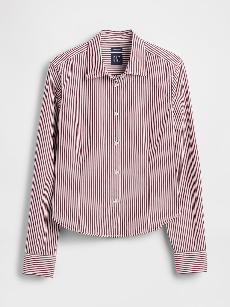 Organic Cotton Fitted Crop Shirt