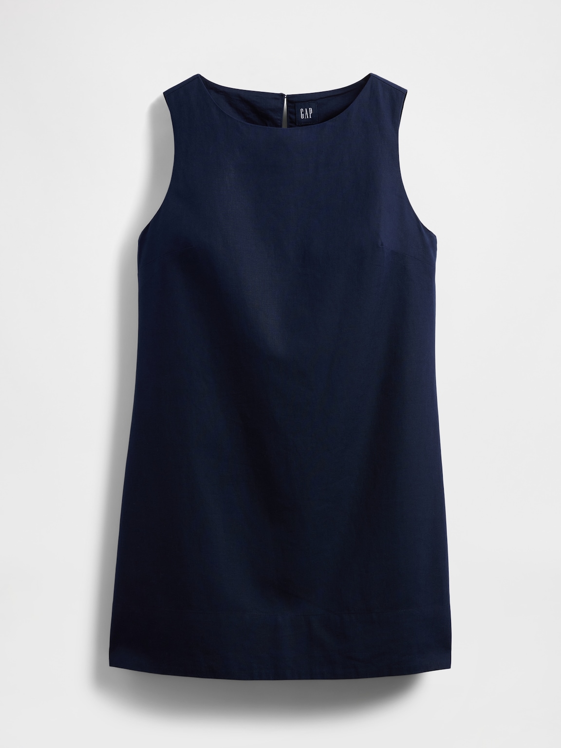 Linen-Blend Mini Shift Dress