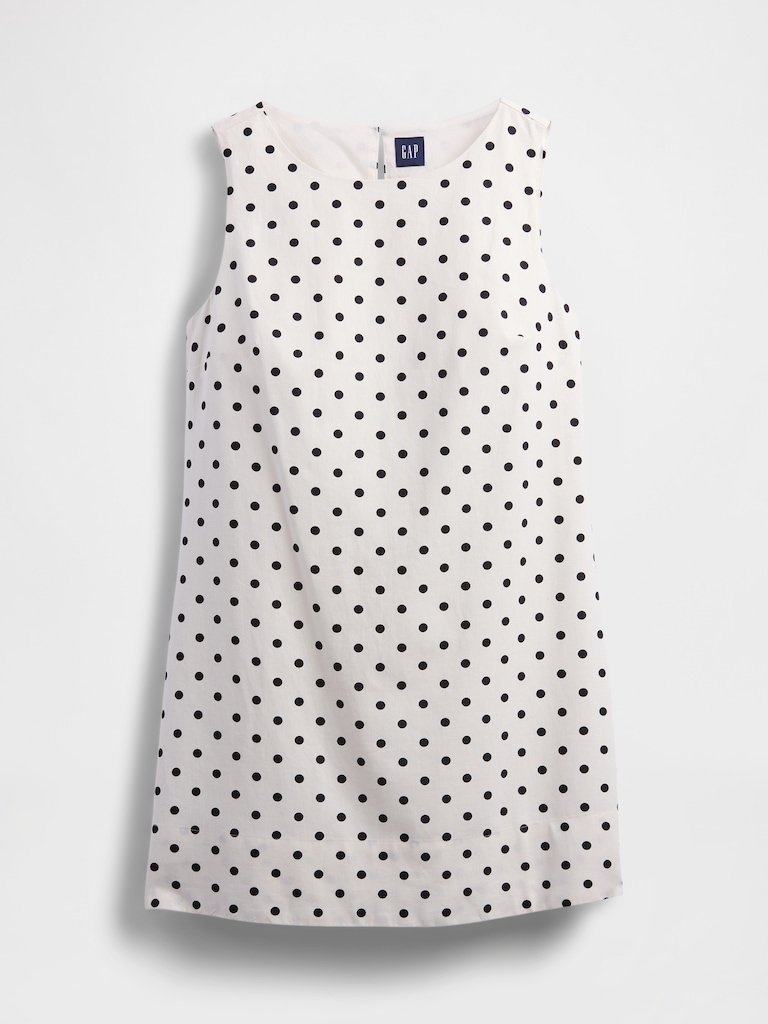Linen-Blend Mini Shift Dress