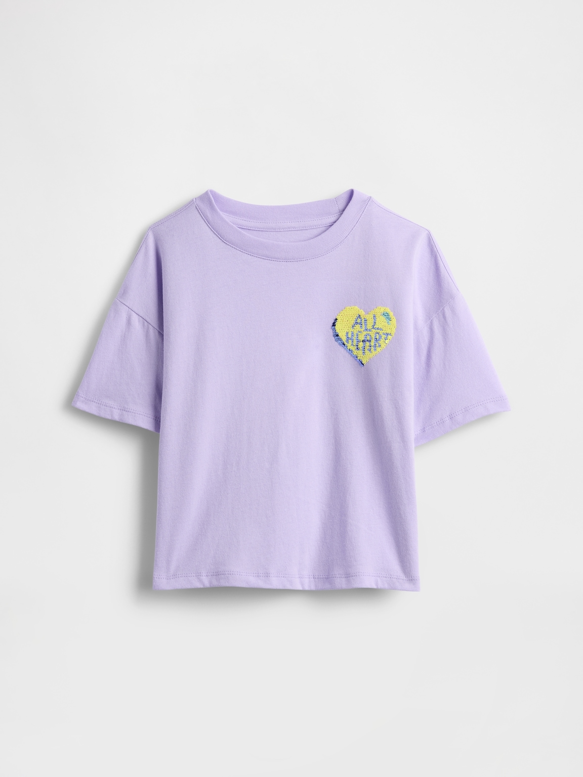 Kids Oversized Flippy Sequin Graphic T-Shirt