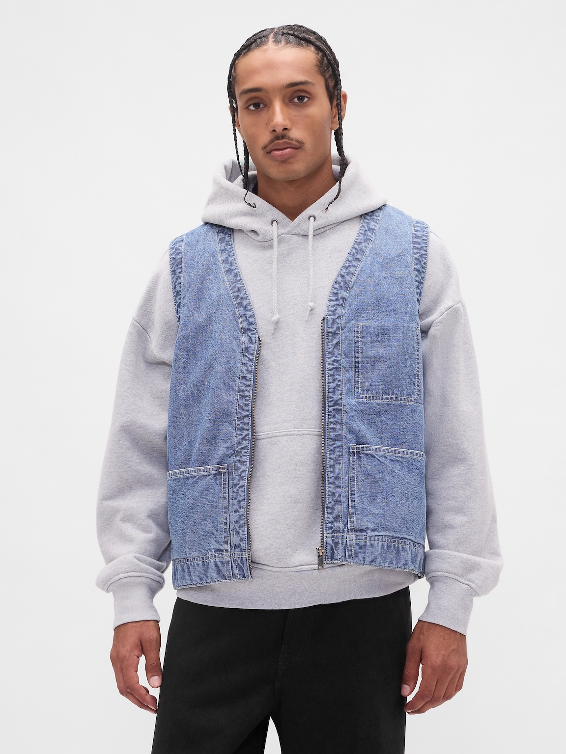 Heavyweight Denim Utility Vest