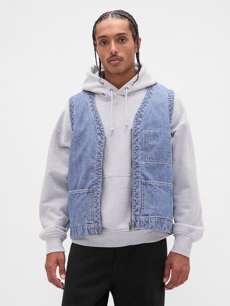 Heavyweight Denim Utility Vest