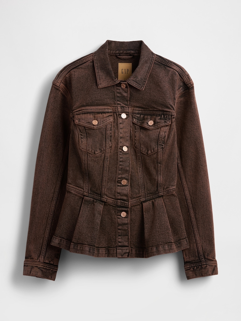 Denim Peplum Jacket