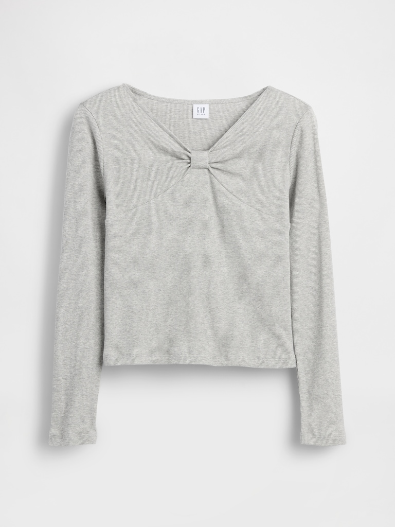 Kids Bow-Neck T-Shirt