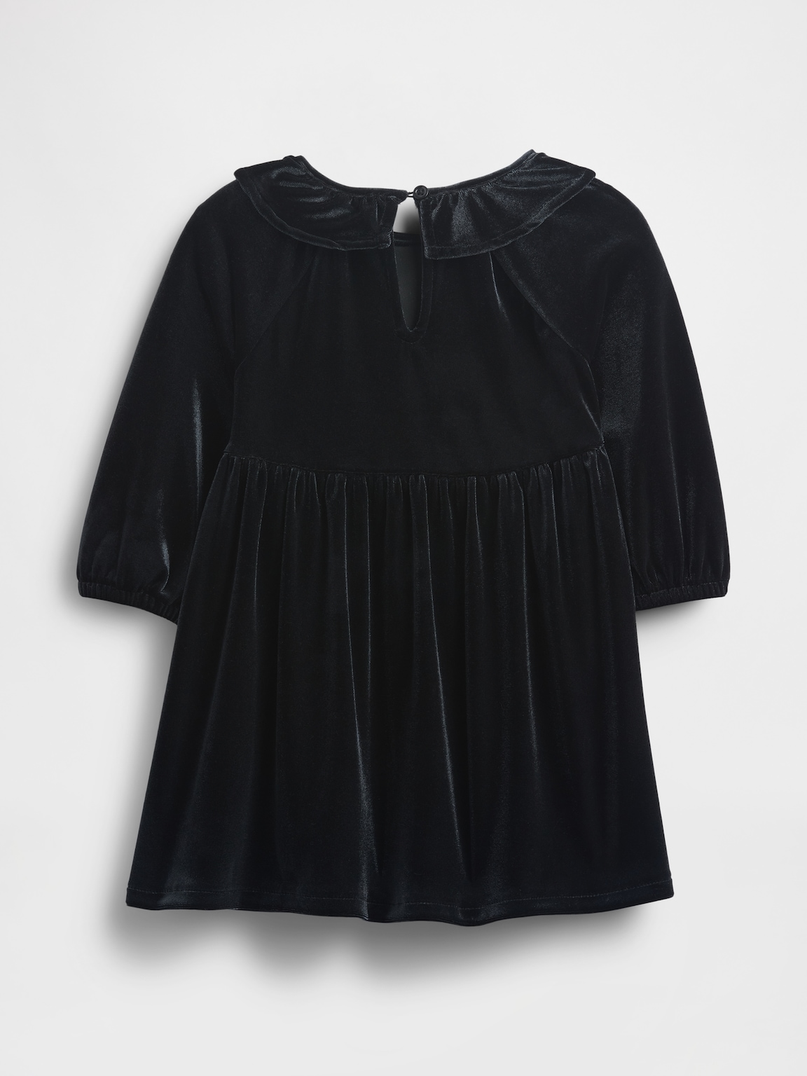 Baby & Toddler Velour Ruffle Collar Dress