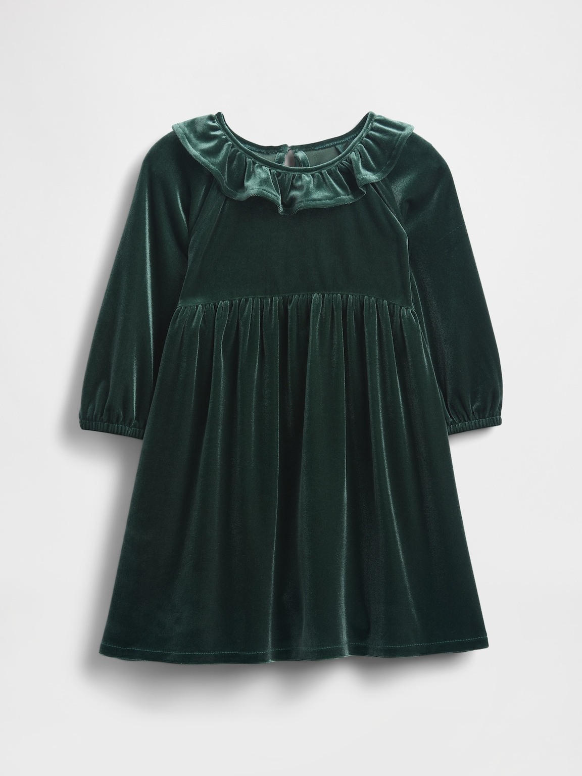 Baby & Toddler Velour Ruffle Collar Dress