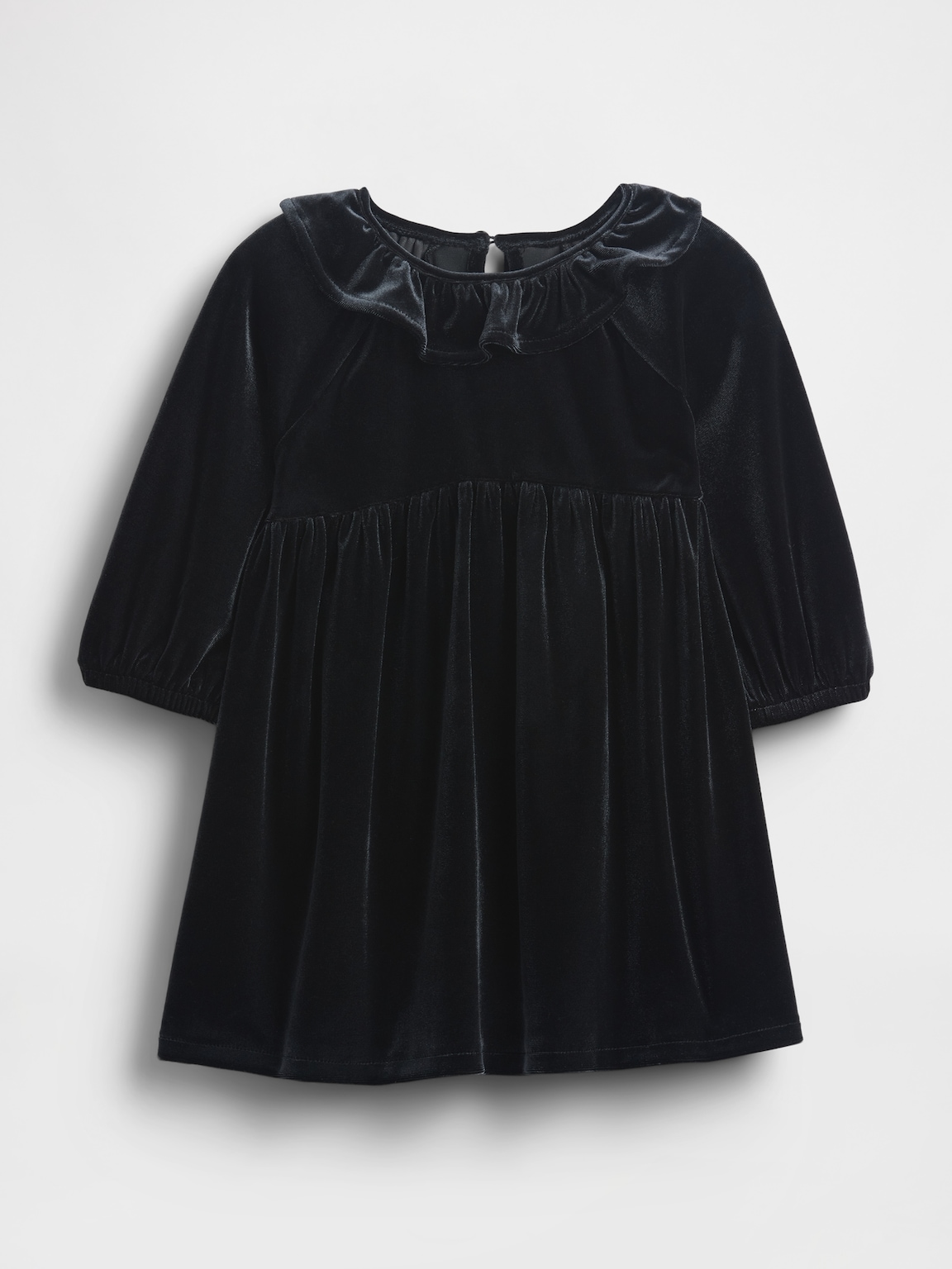Baby & Toddler Velour Ruffle Collar Dress