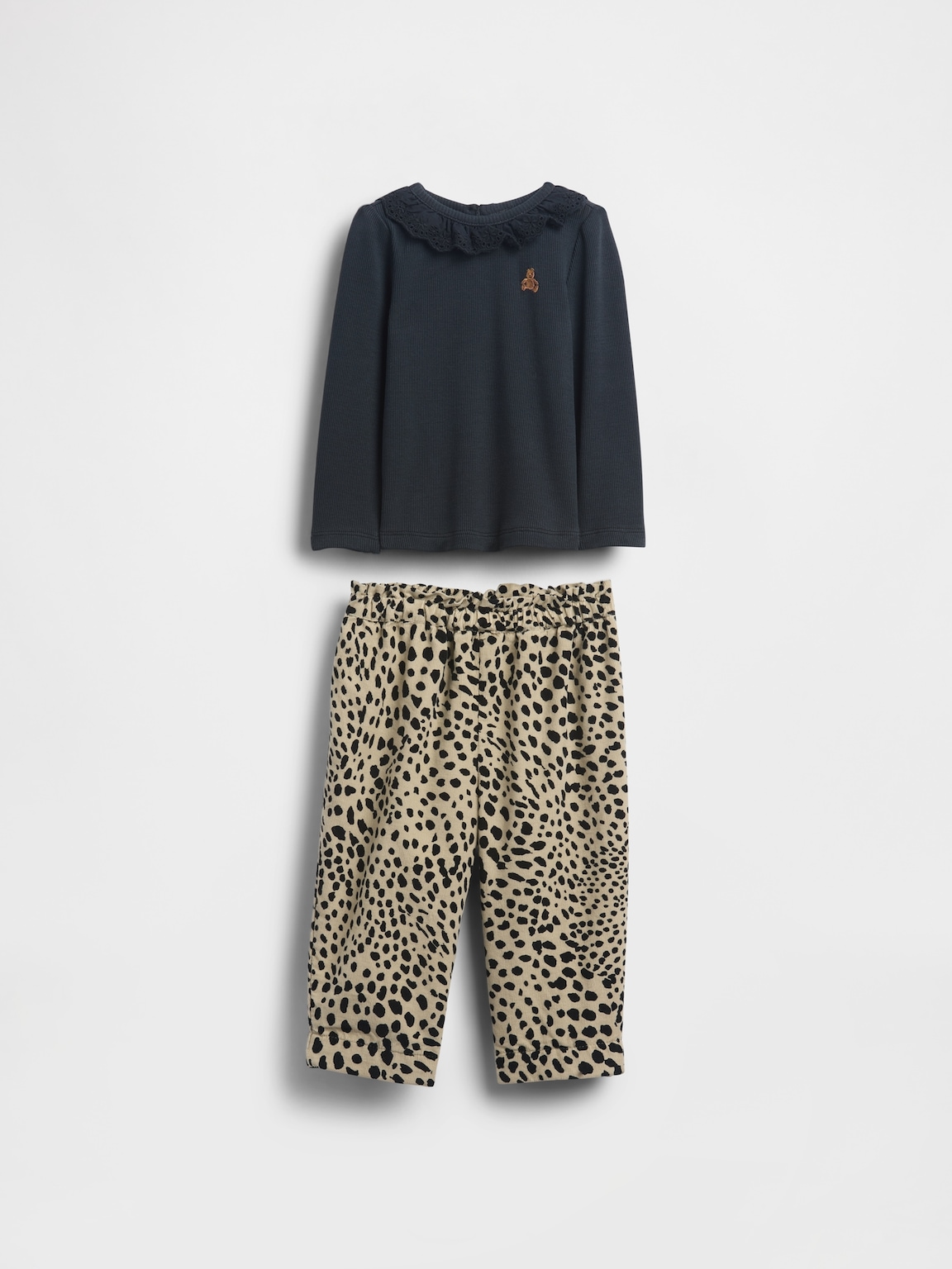Baby Eyelet Collar Outfit Set