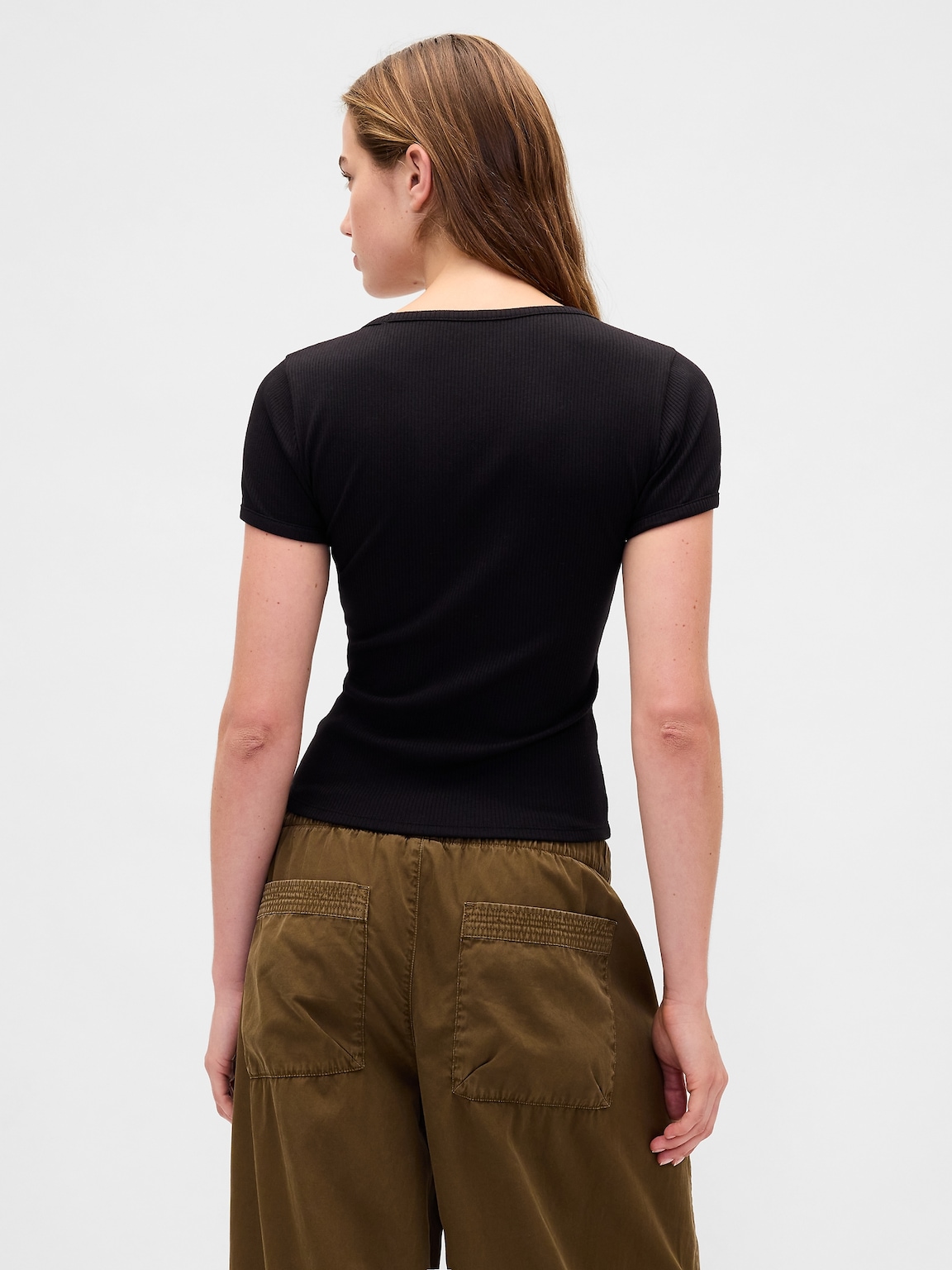 Modern Rib Scoop Crop T-Shirt