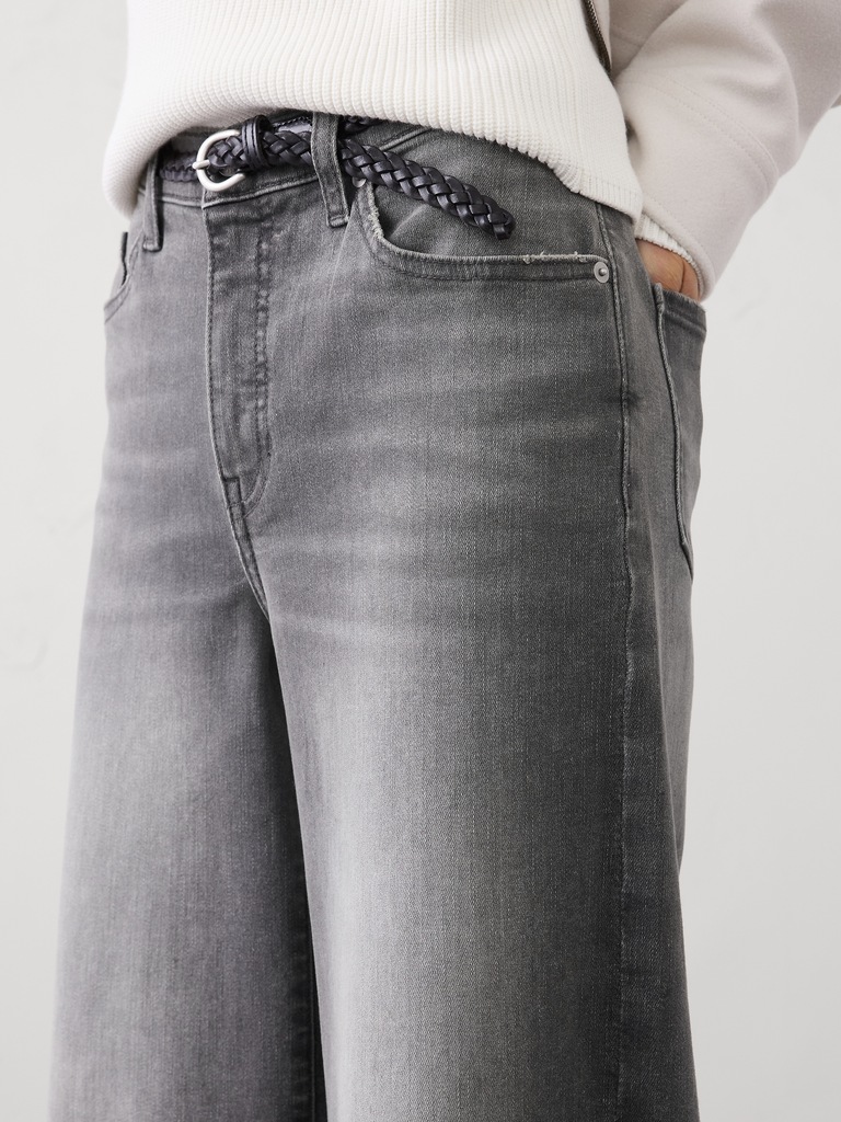 Wide-Leg High-Rise Jean