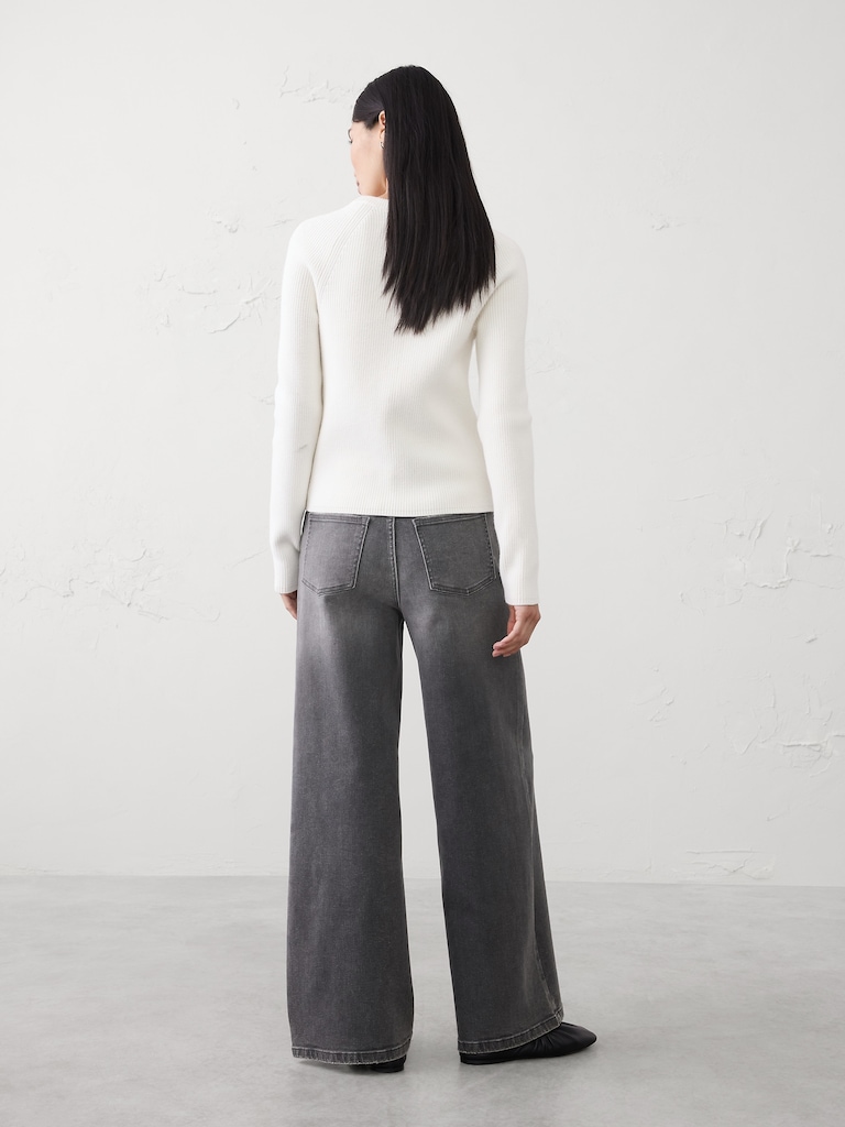 Wide-Leg High-Rise Jean