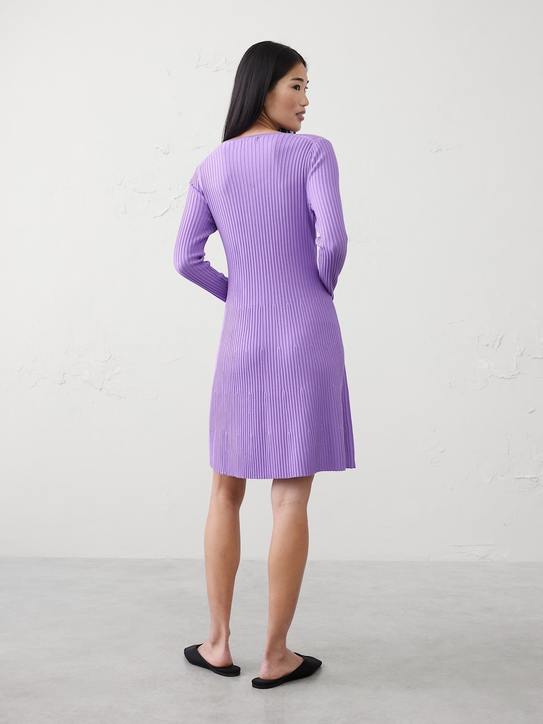 Ribbed Knit Mini Dress