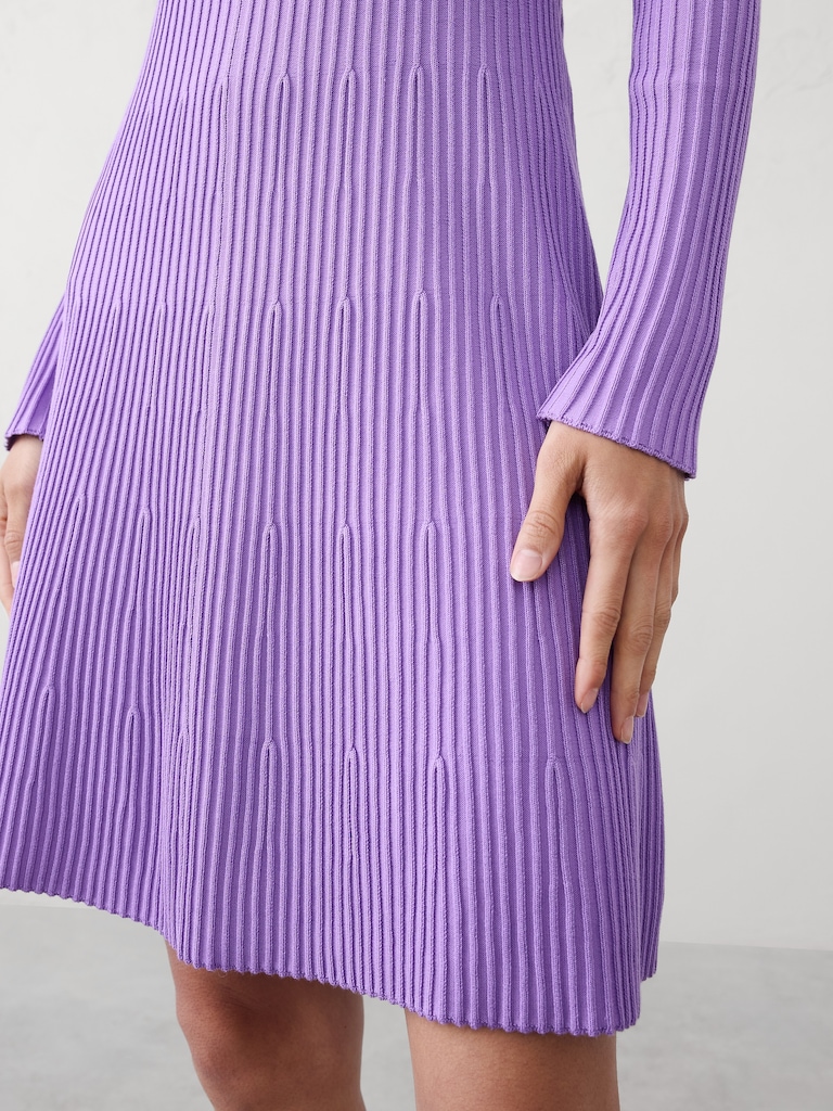 Ribbed Knit Mini Dress