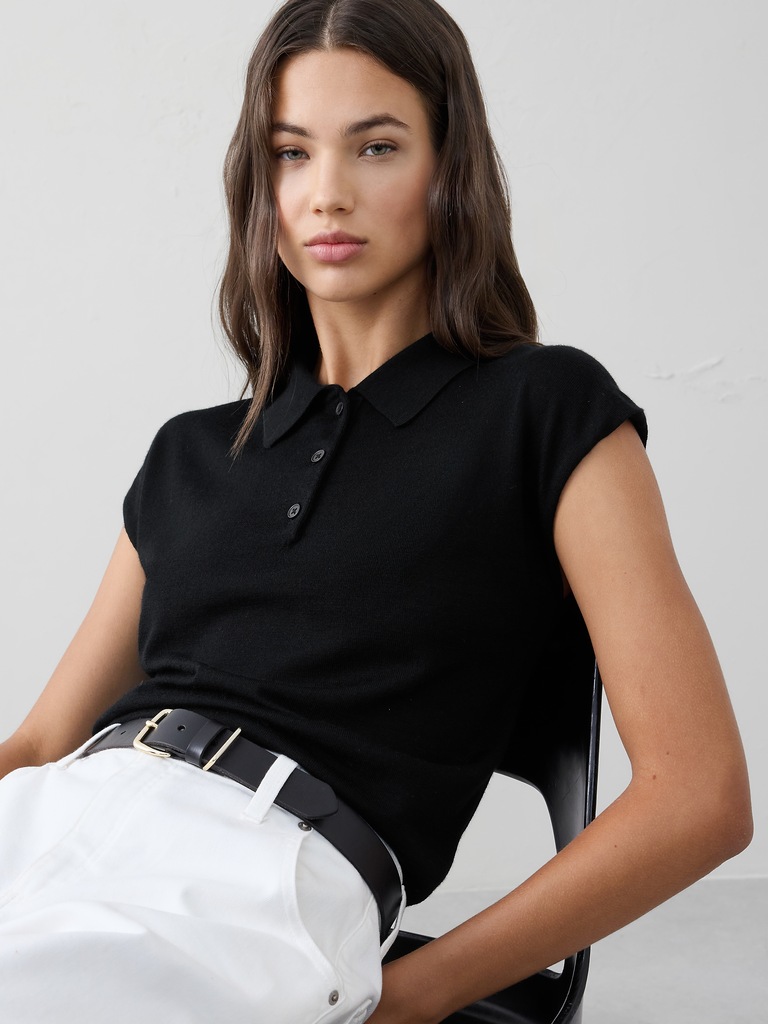 Merino Wool Sweater Polo