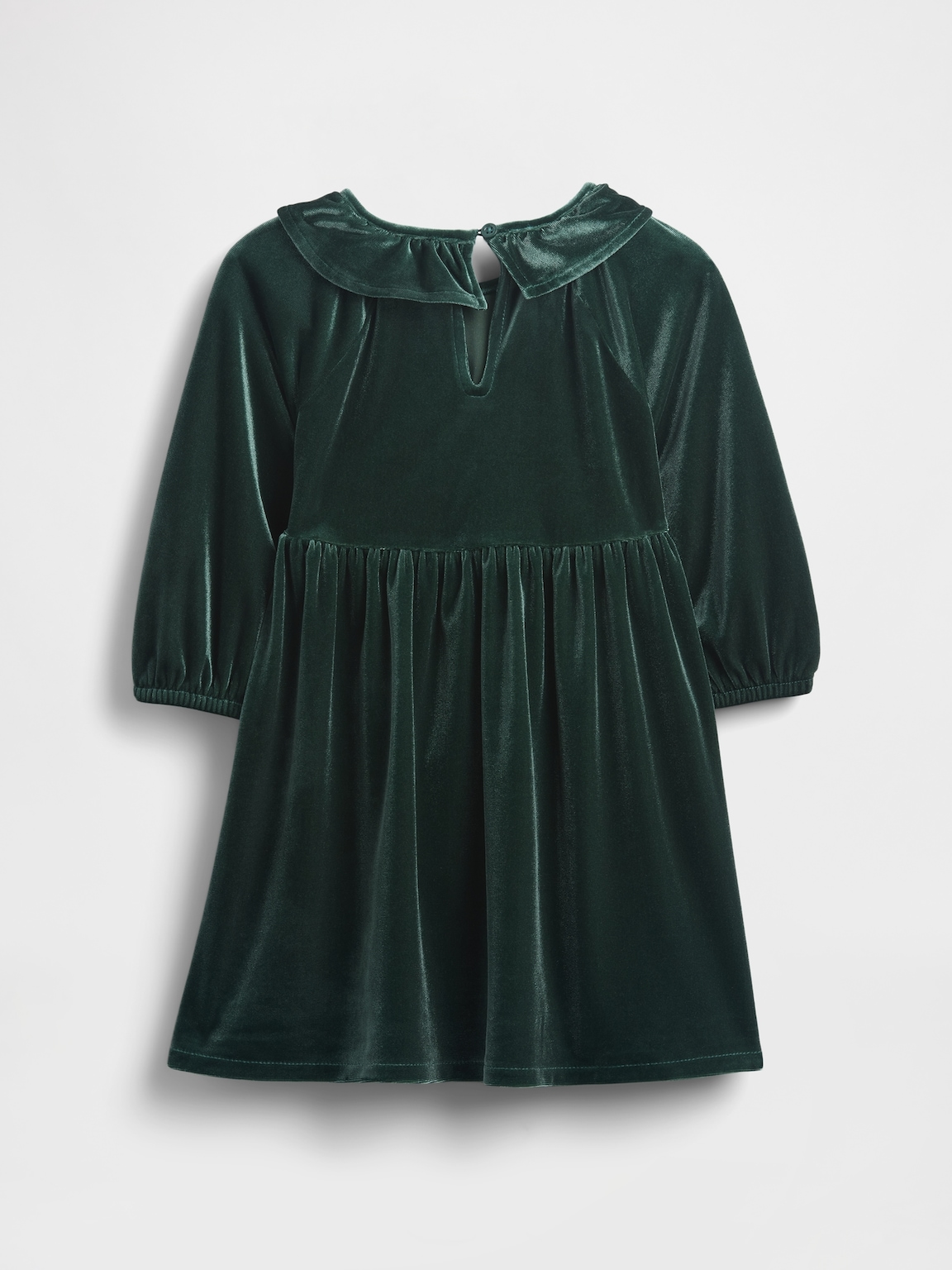 Baby & Toddler Velour Ruffle Collar Dress