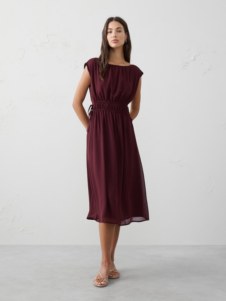 Side-Tied Midi Dress